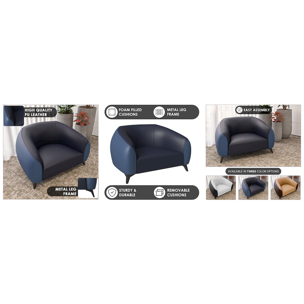 Opula Collection Single Seater Sofa In Blue. Picture 19