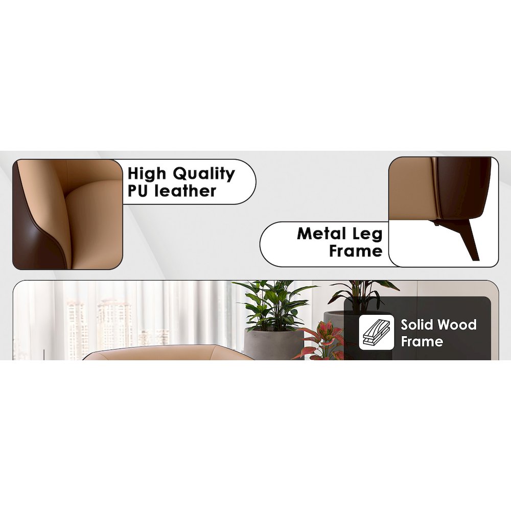 Opula Collection Single Seater Sofa In Brown. Picture 16