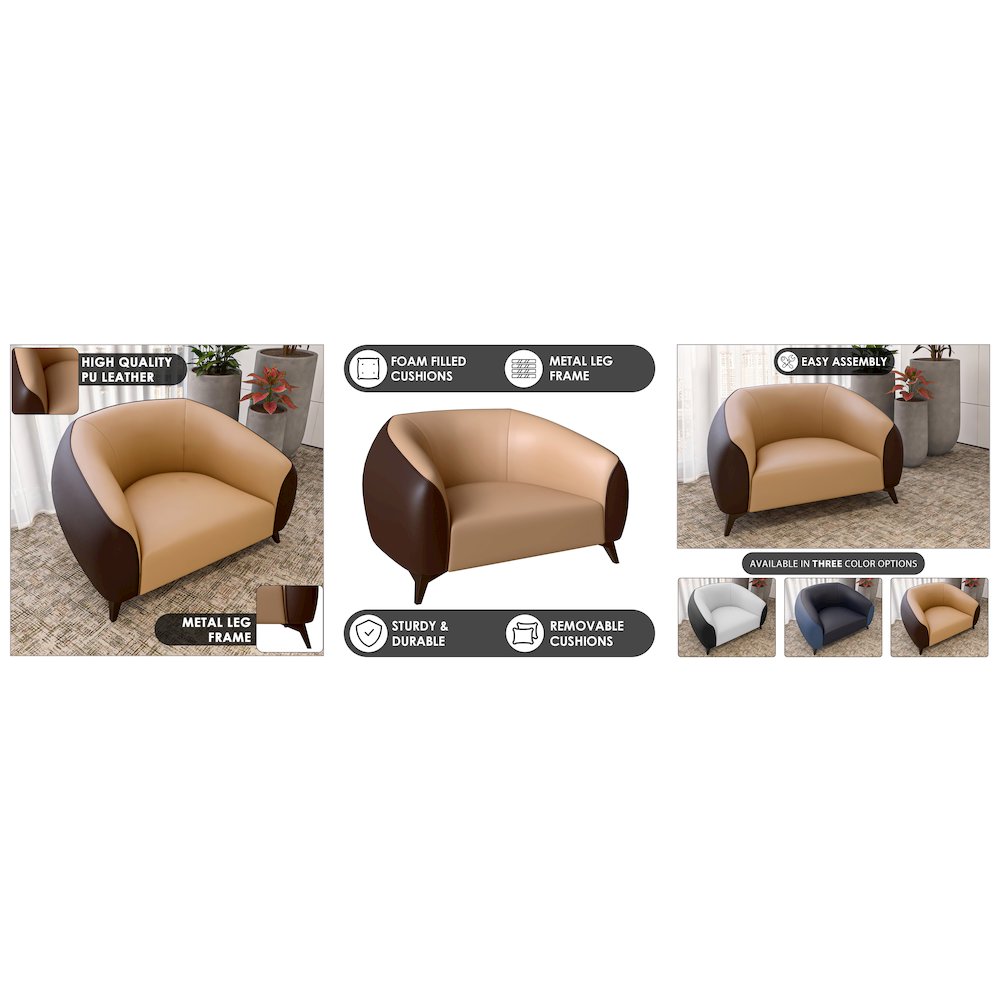 Opula Collection Single Seater Sofa In Brown. Picture 19