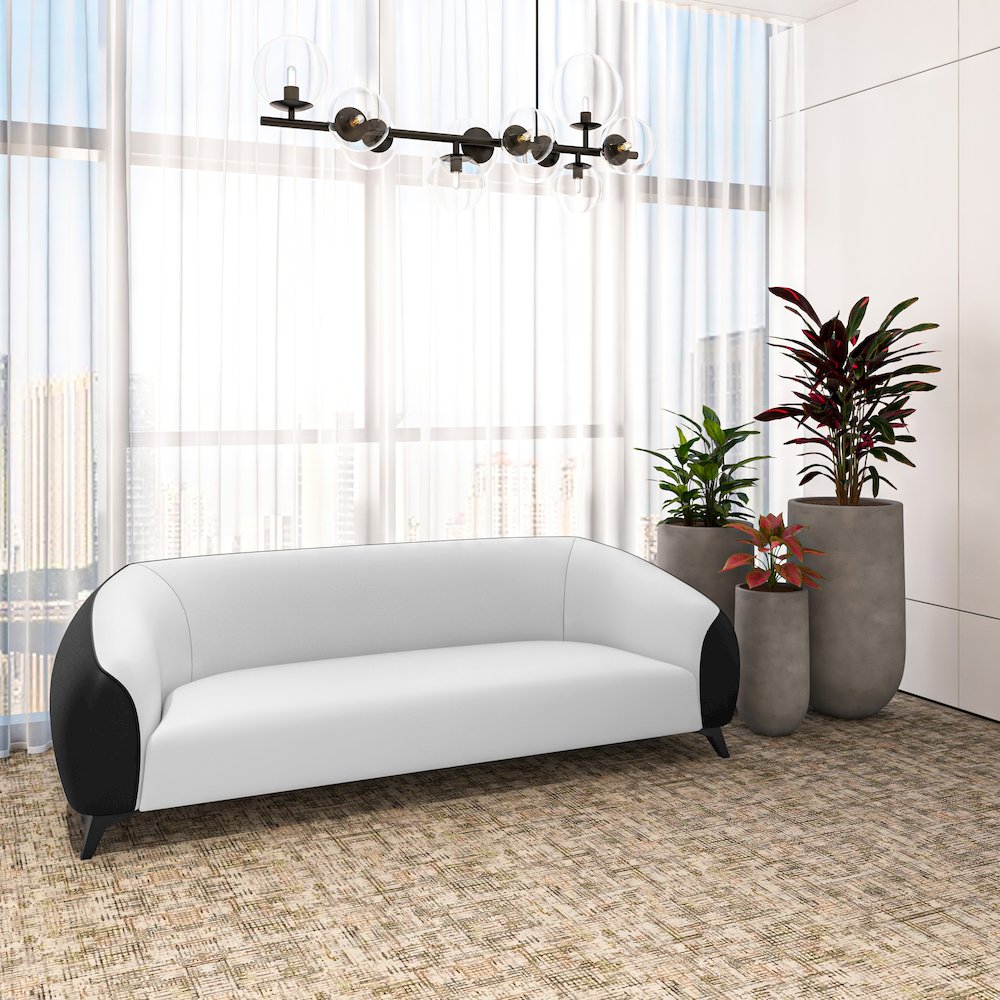 Opula Collection Three Seater Sofa In Black and White. Picture 4