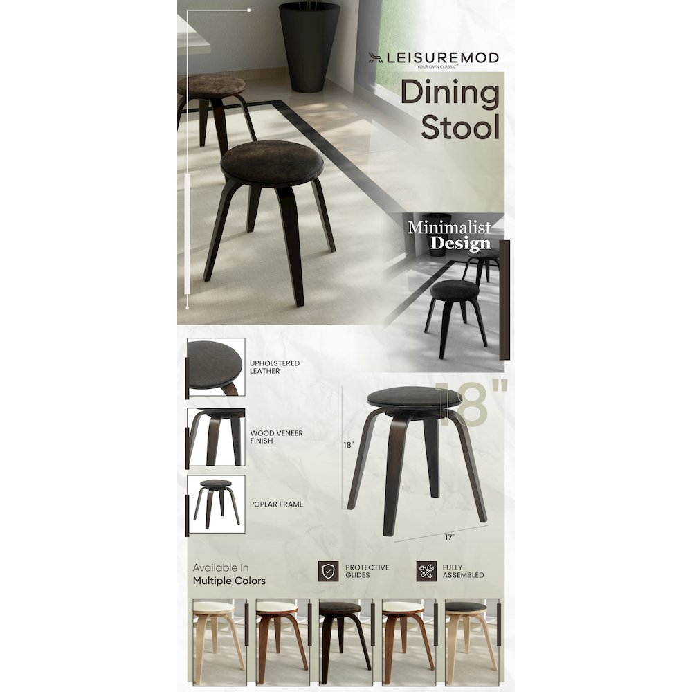 Modern Wooden Dining Stool. Picture 12