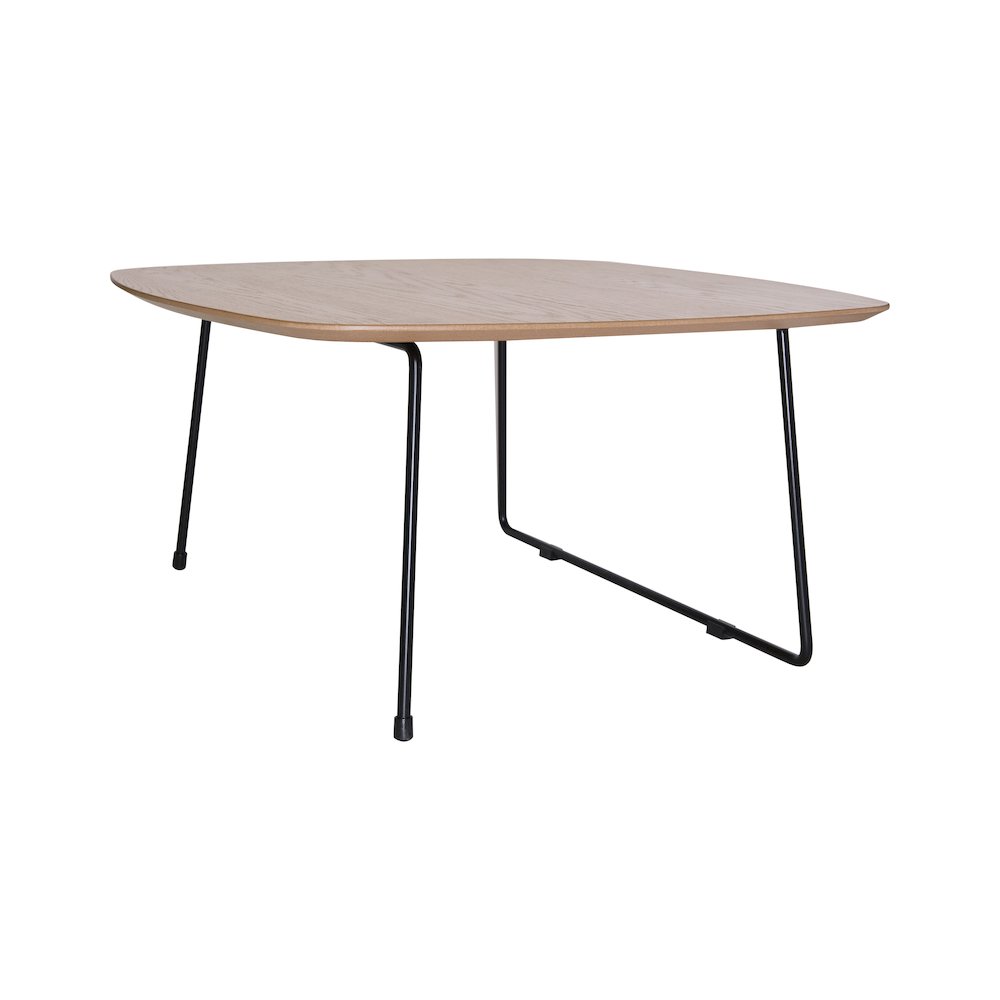 Pemborke Mid Century Modern Square Coffee Table in Natural Wood. Picture 22