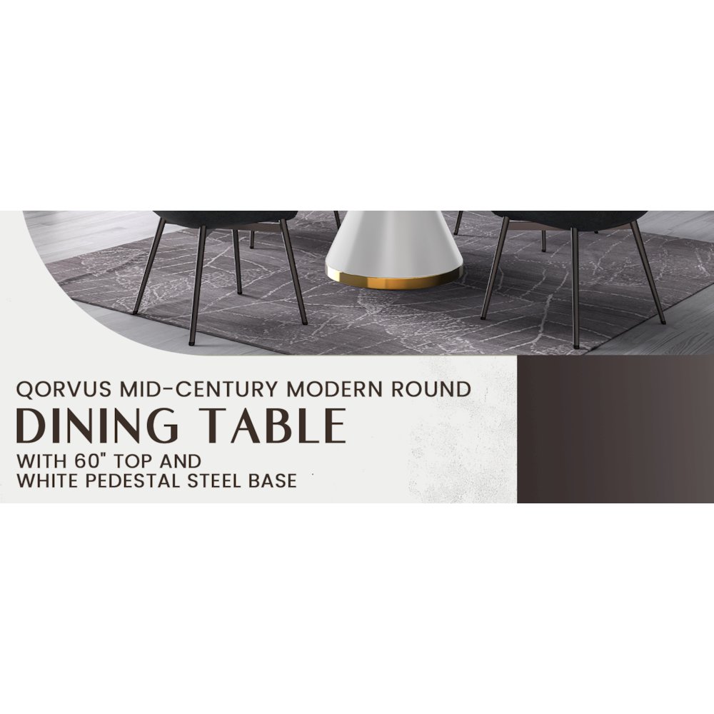 Qorvus Series Round Dining Table. Picture 11