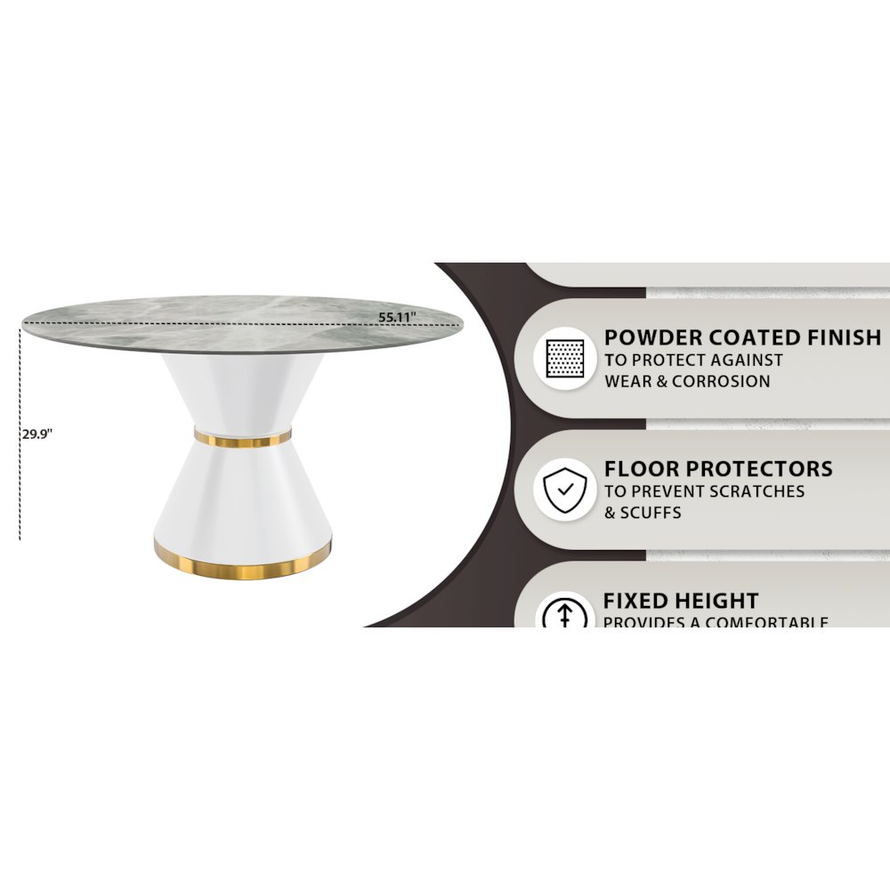 Qorvus Series Round Dining Table. Picture 13