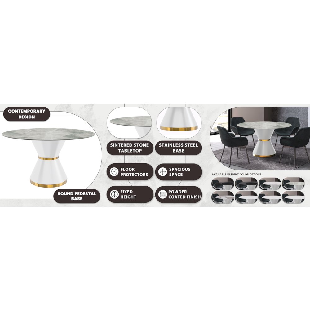 Qorvus Series Round Dining Table. Picture 15