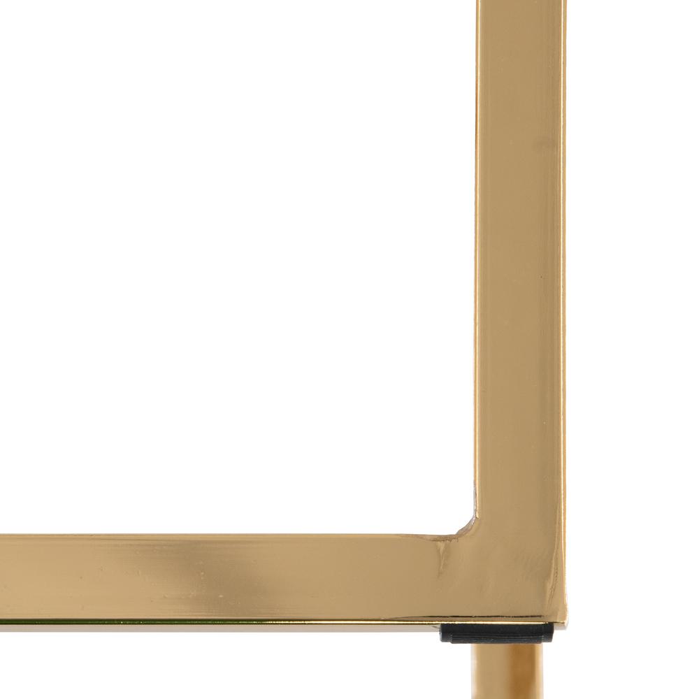 Quincy Leather Bar Stools With Gold Metal Frame Set of 2. Picture 6