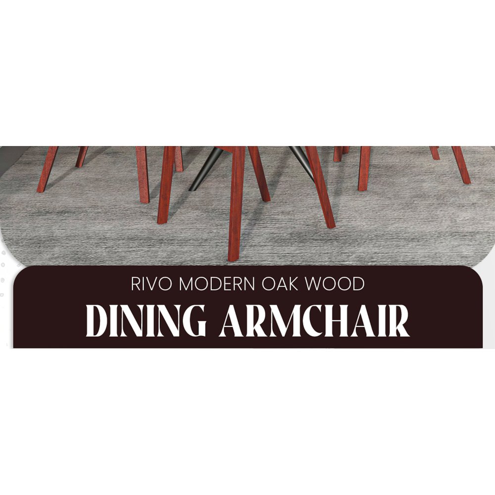 Rivo Collection Elegant Dining Chair in Dark Brown Wood. Picture 20