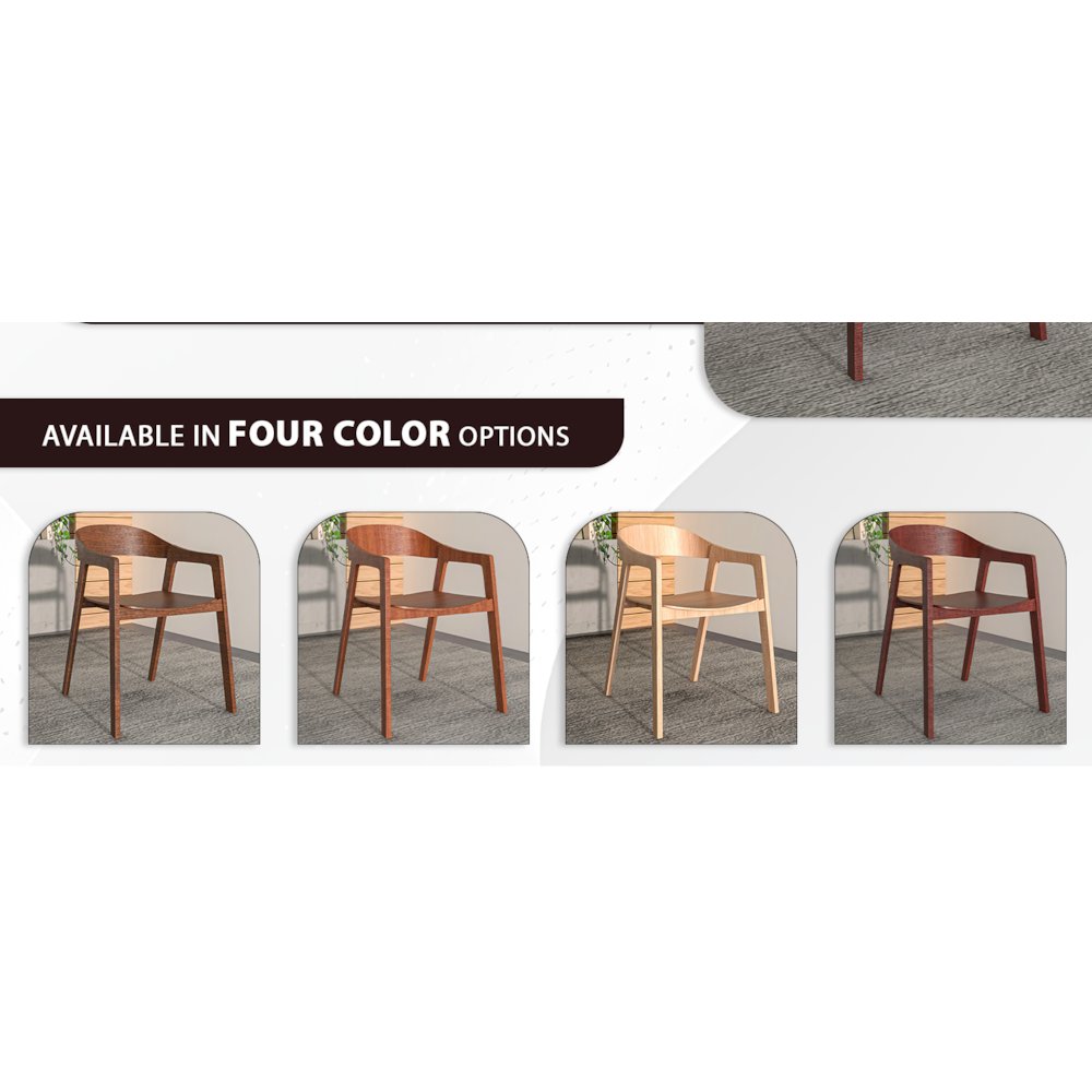 Rivo Collection Elegant Dining Chair in Dark Brown Wood. Picture 22