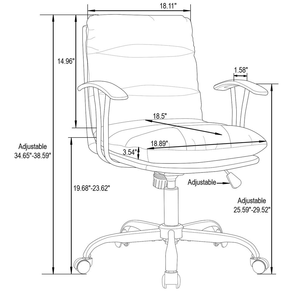Regina Modern Executive Leather Office Chair. Picture 5