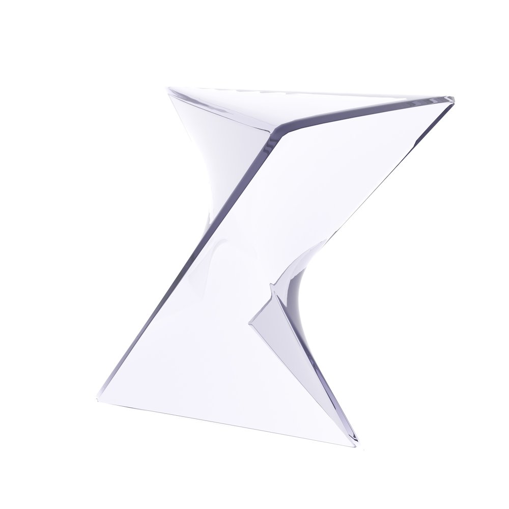 Randolph Modern Accent Side Table Indoor and Outdoor Use Clear. Picture 29