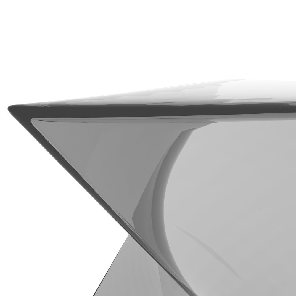 Randolph Modern Accent Side Table Indoor and Outdoor Use Smoke Color. Picture 5