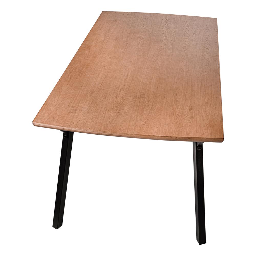 Ravenna Modern Rectangular Wood 63" Dining Table With Metal Y-Shaped Joint Legs. Picture 5