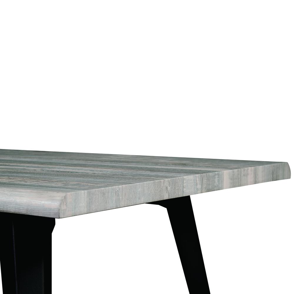 LeisureMod Ravenna Modern Rectangular Wood 63" Dining Table With Metal Legs RTM63GR. Picture 4
