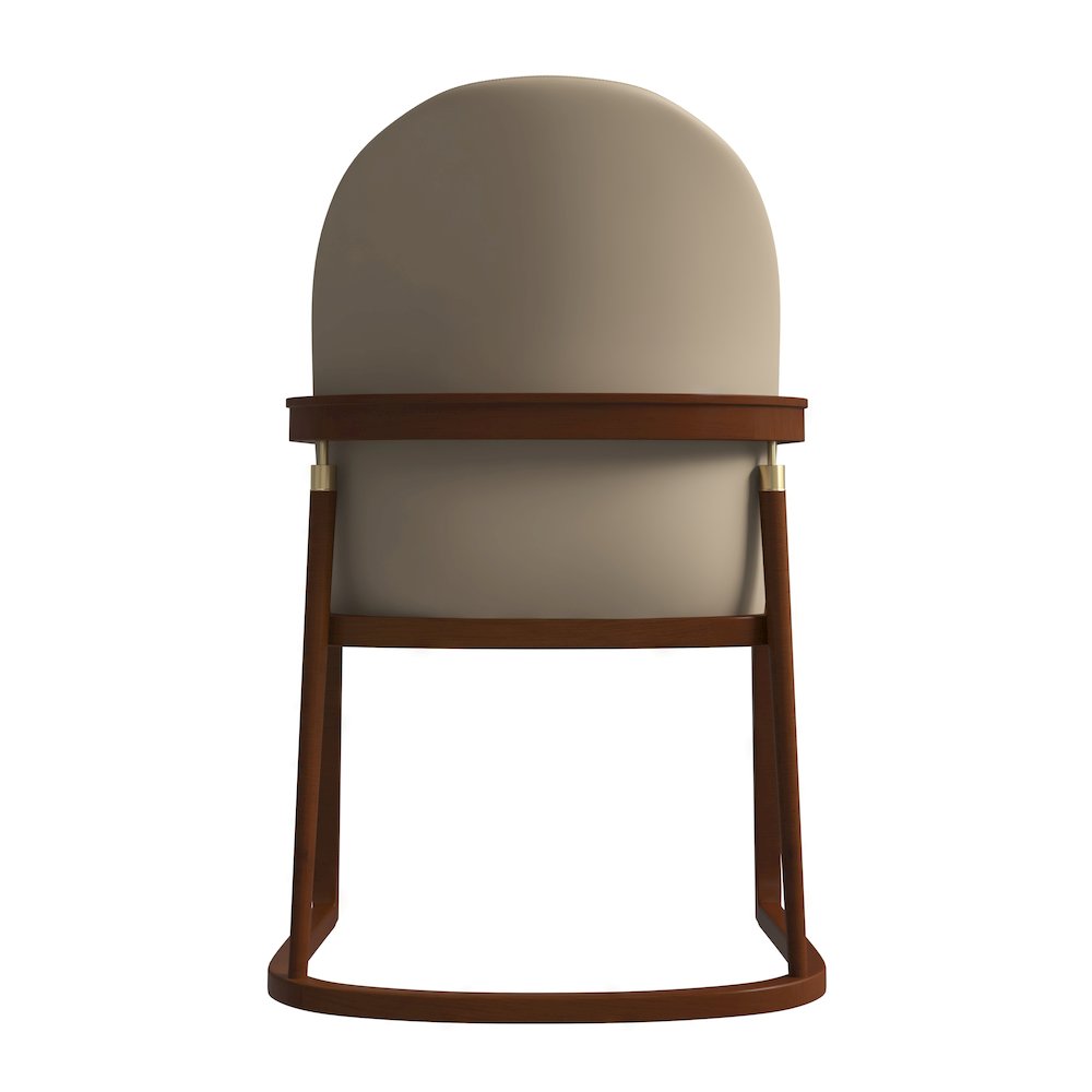 Svelta Elegant Wooden Dining Chair in Dark Toupe. Picture 2