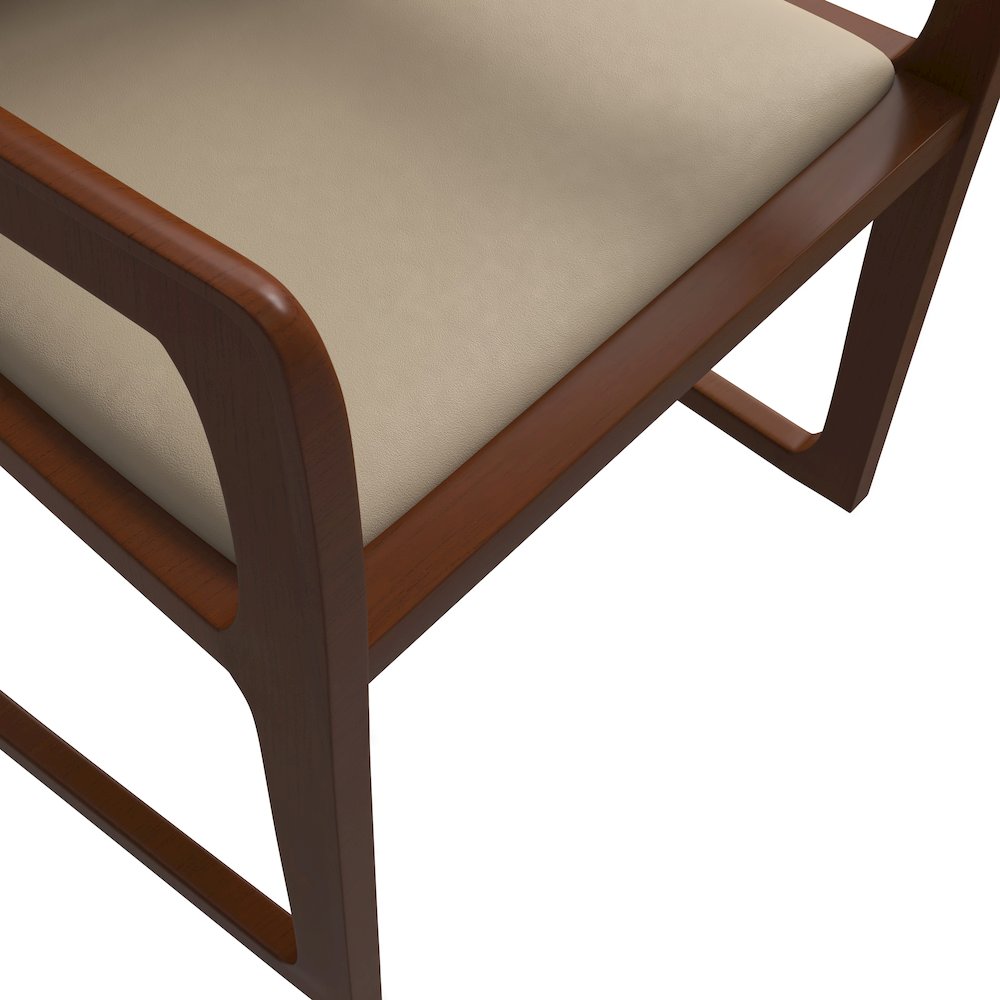 Svelta Elegant Wooden Dining Chair in Dark Toupe. Picture 10