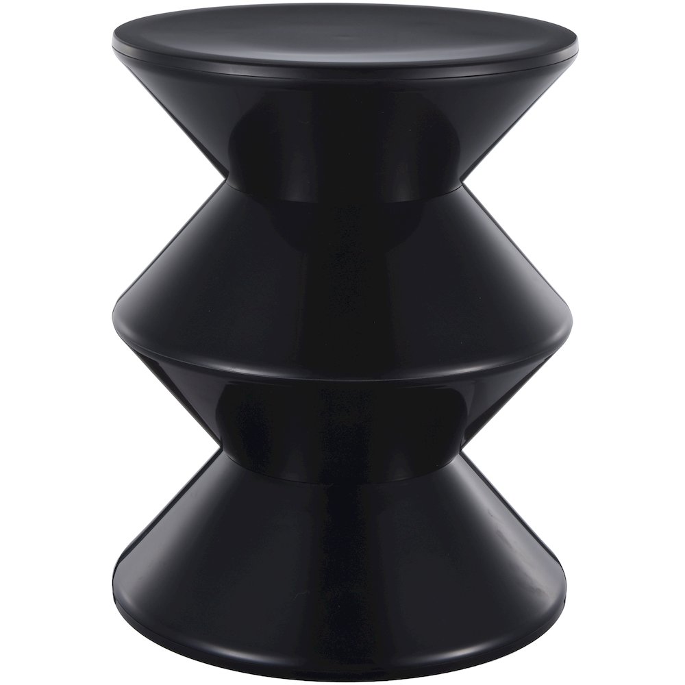 Aura Modern Plastic Side End Table, Indoor/Outdoor Use, Black. Picture 2