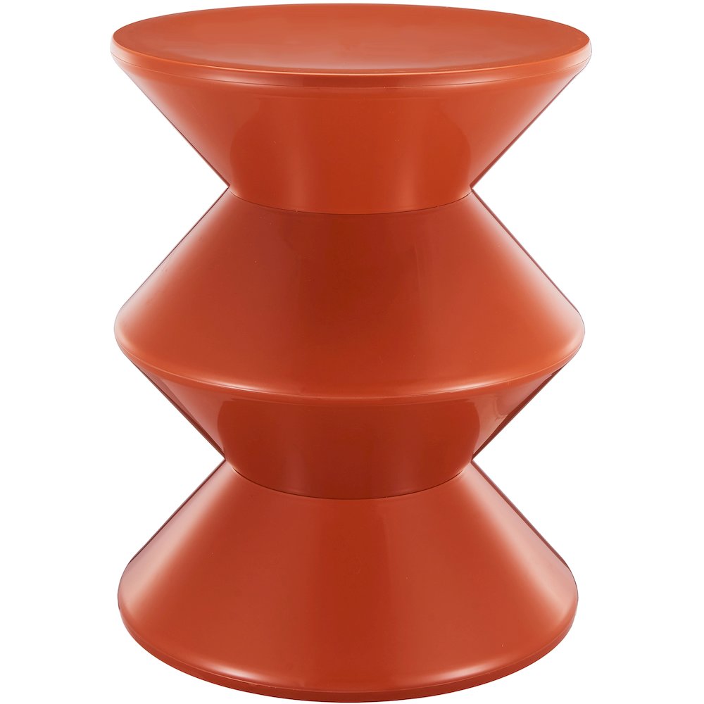 Aura Modern Plastic Side End Table, Indoor/Outdoor Use, Brown. Picture 1