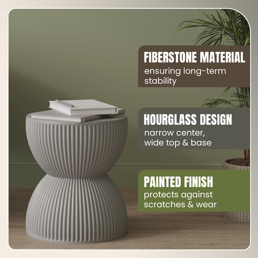 Modern Side End Table Spire Series In Grey. Picture 22