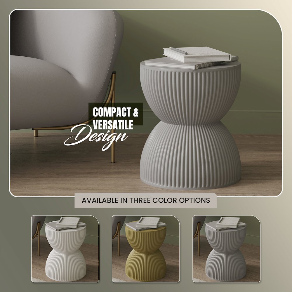 Modern Side End Table Spire Series In Grey. Picture 23