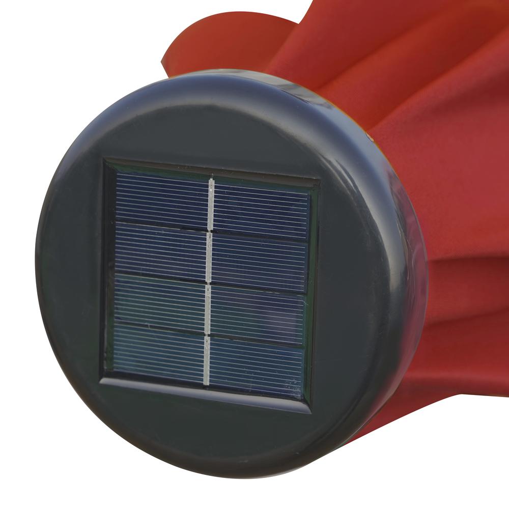 Sierra 9' Outdoor Patio Tilt Market Umbrella with Solar LED Lights. Picture 6
