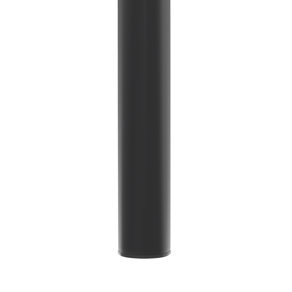 Tresse Series Stackable Poly Stool With Wicker Top 12 in Black. Picture 4
