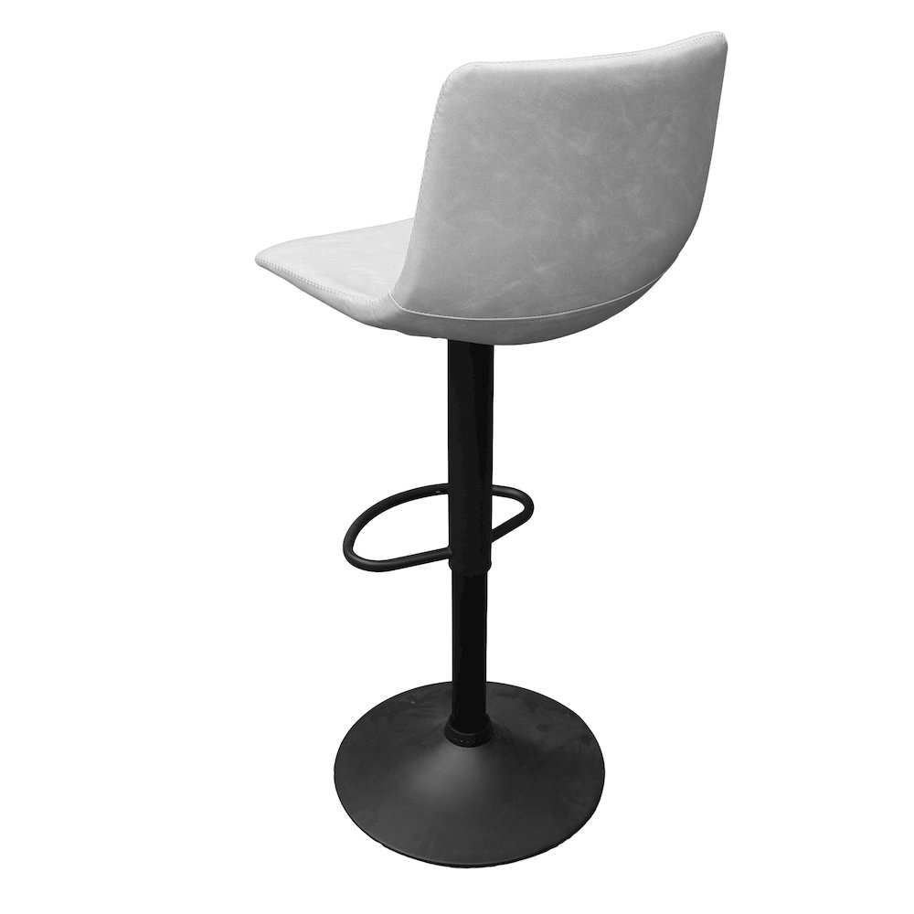 Tilbury Modern Adjustable Bar Stool in Light Grey. Picture 17