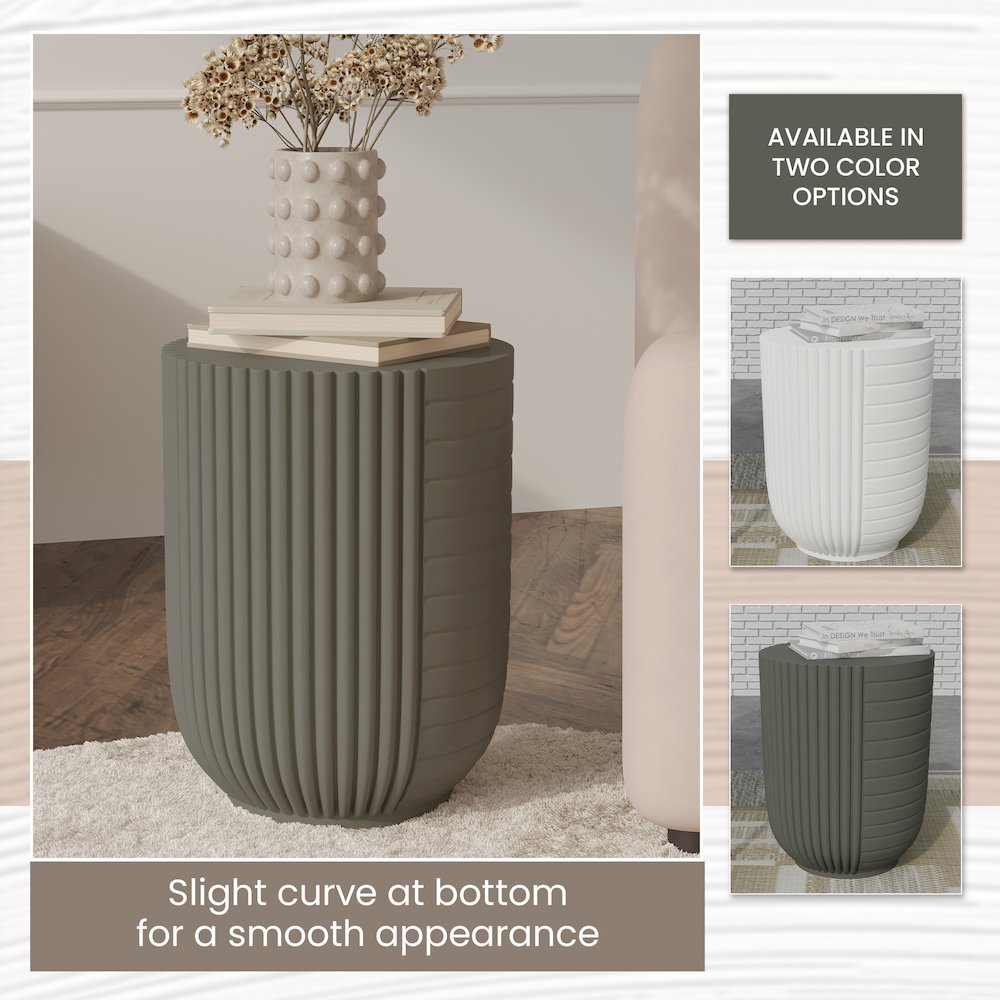 Modern Side End Table Trove Series In Green Grey. Picture 22