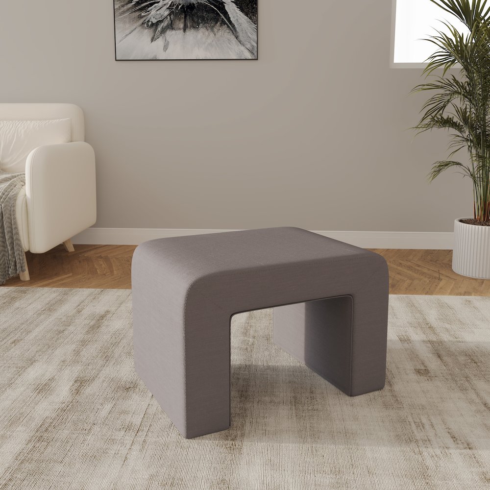 Vint 26” Bench Upholstered in Velvet Boucle. Picture 16
