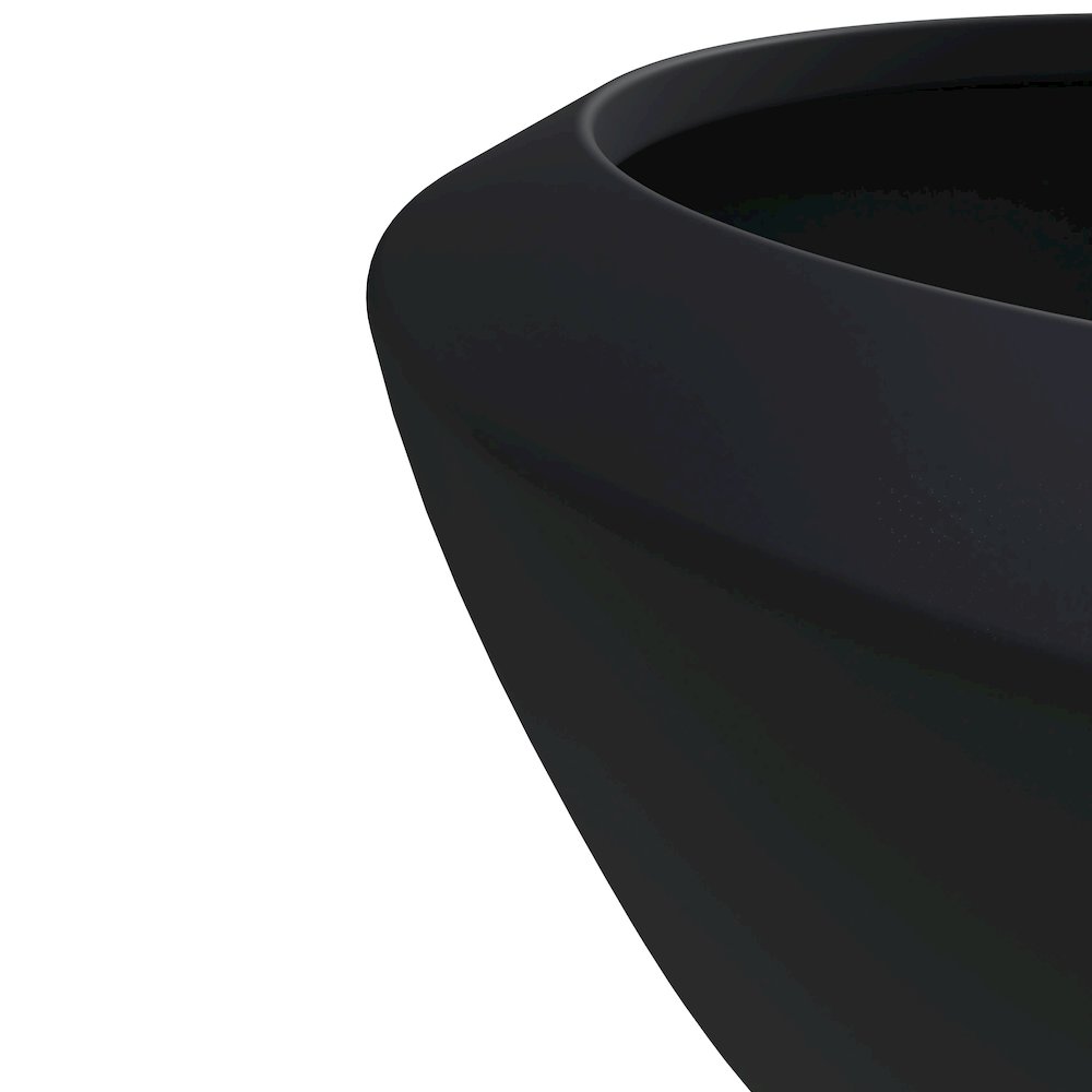 Vessel Series Poly Stone Planter in Black 22" Dia 15" high. Picture 11