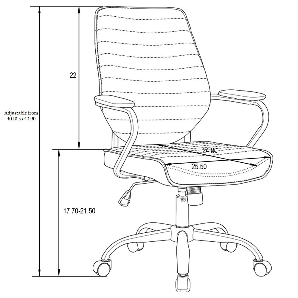 Winchester Home Leather Office Chair. Picture 8