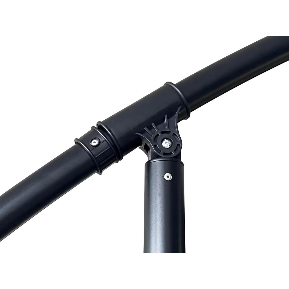 Outdoor 10 Ft Offset Cantilever Hanging Patio Umbrella With Solar Powered LED. Picture 14