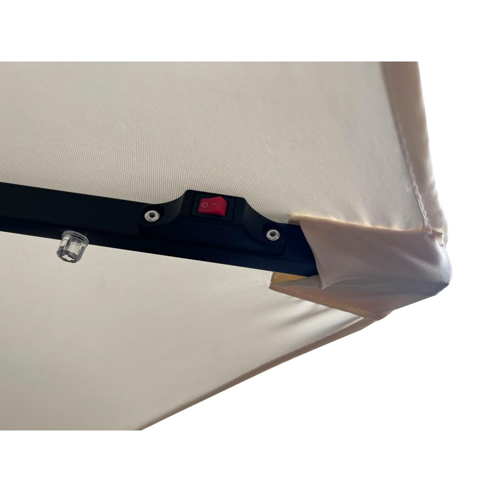 Outdoor 10 Ft Offset Cantilever Hanging Patio Umbrella With Solar Powered LED. Picture 6