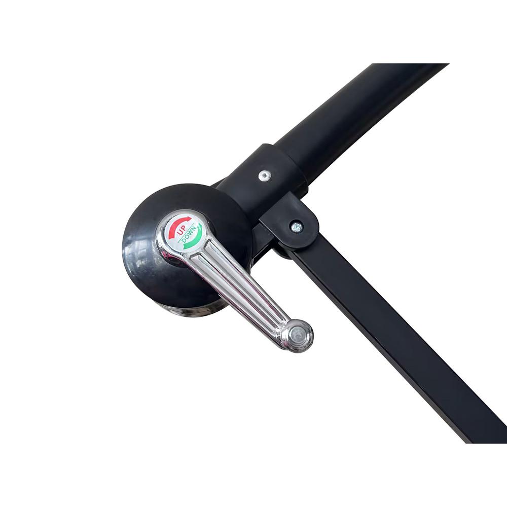 Outdoor 10 Ft Offset Cantilever Hanging Patio Umbrella With Solar Powered LED. Picture 7