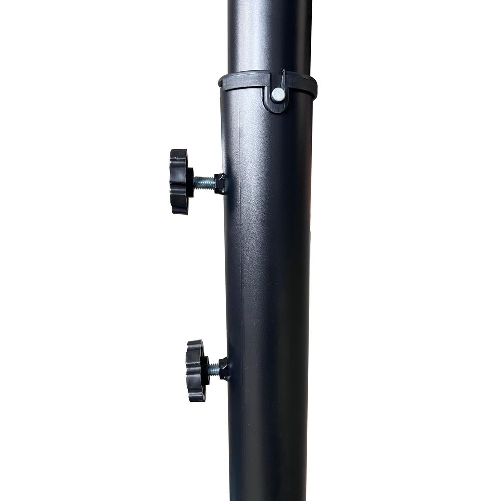 Outdoor 10 Ft Offset Cantilever Hanging Patio Umbrella With Solar Powered LED. Picture 9