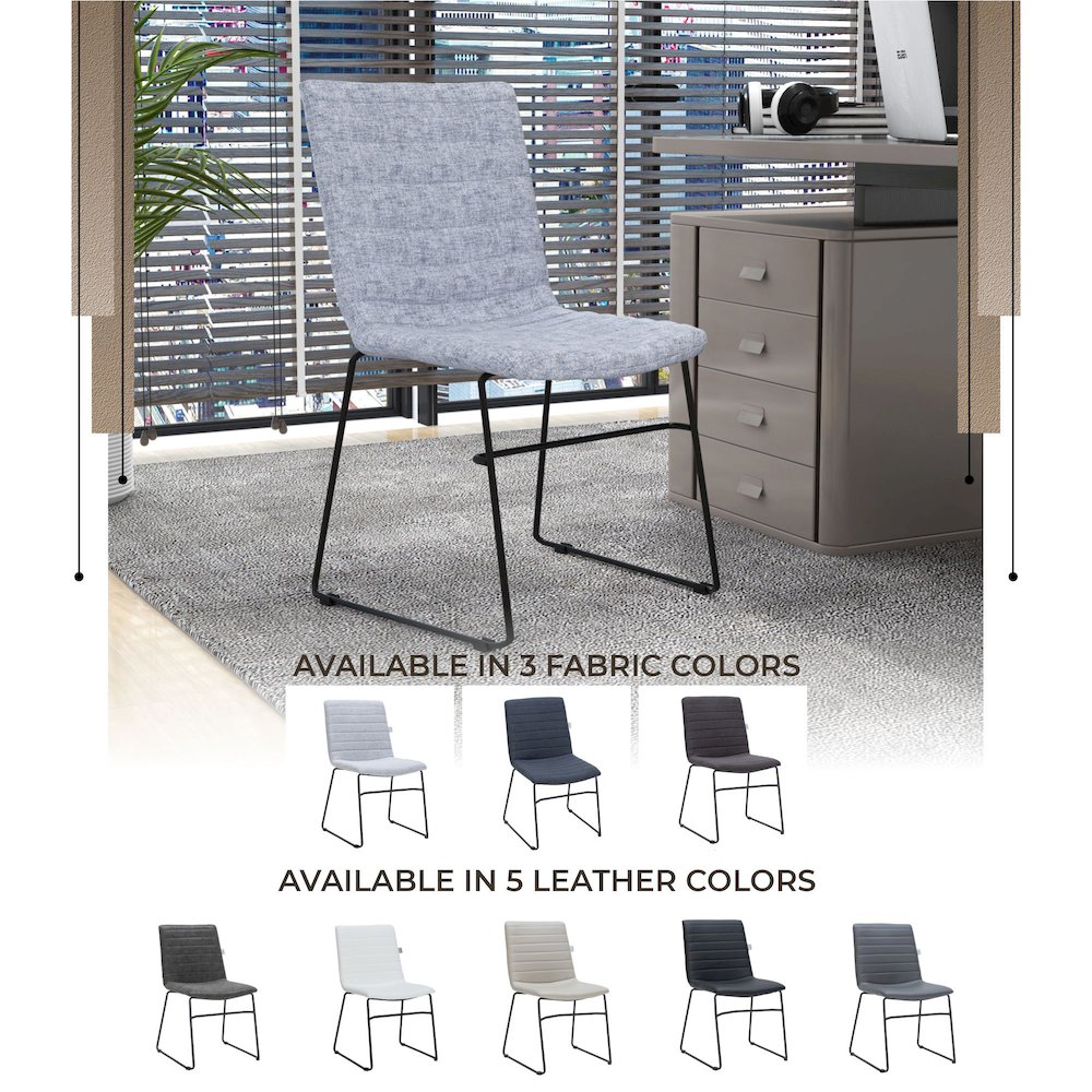 Zylar Series Office Guest Chair in Grey Fabric. Picture 28
