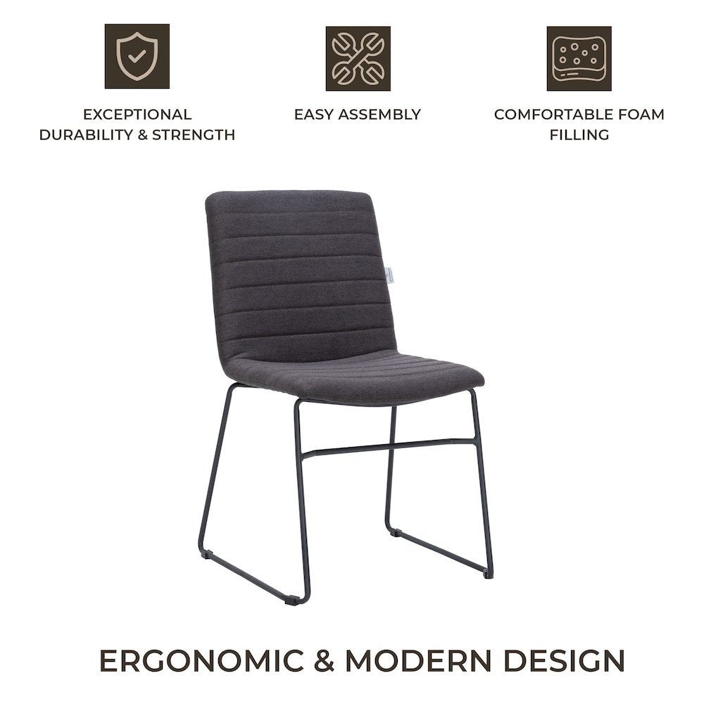 Zylar Series Office Guest Chair in Brown Fabric. Picture 21