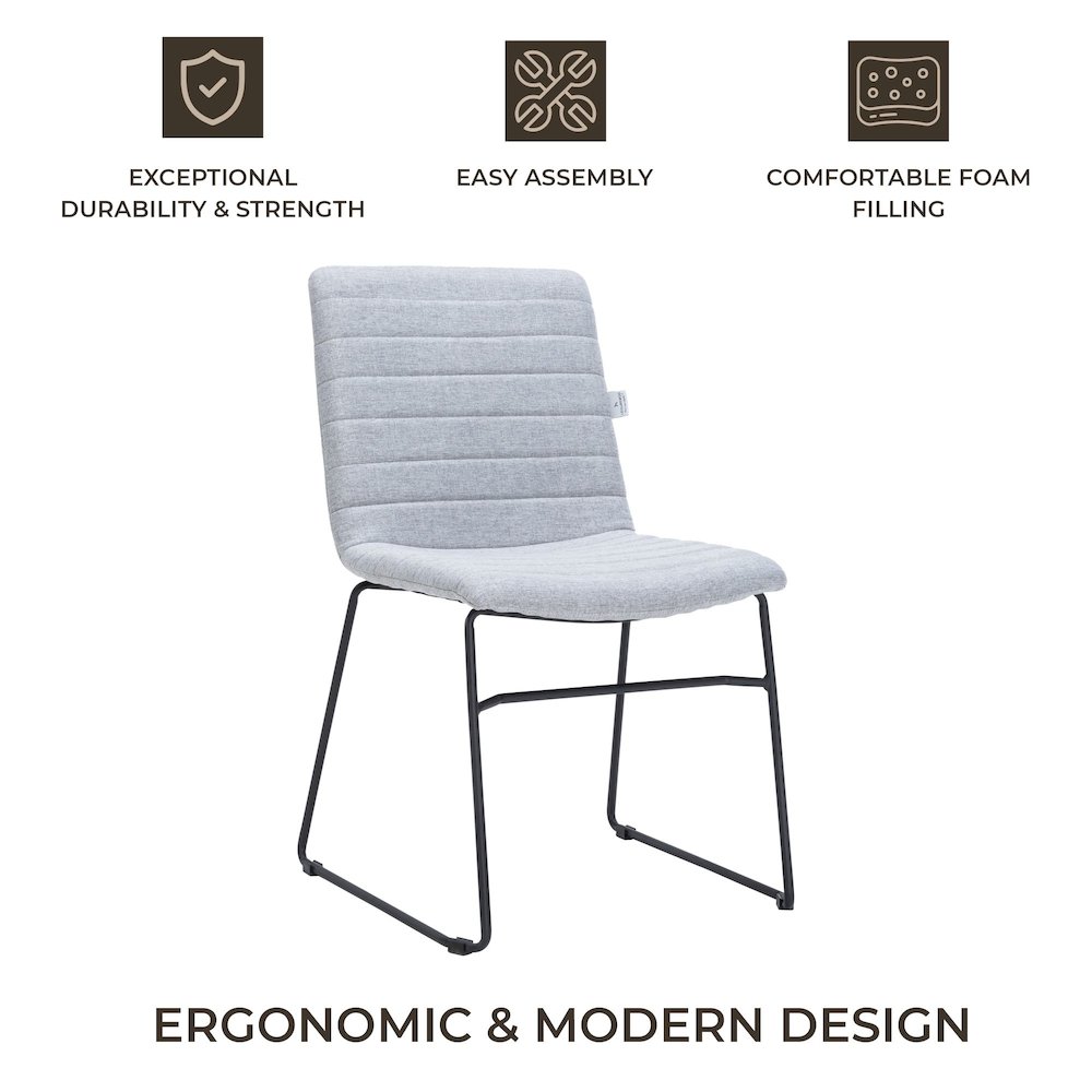 Zylar Series Office Guest Chair in Grey Fabric. Picture 23