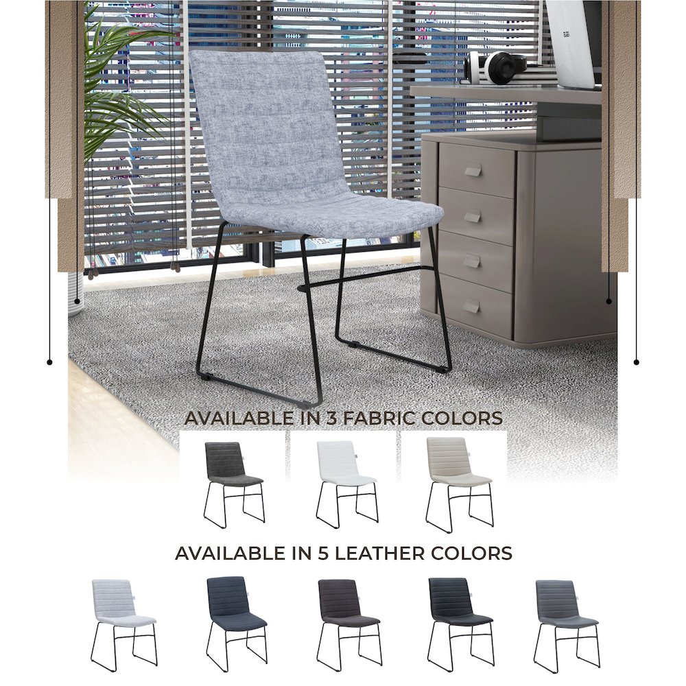 Zylar Series Office Guest Chair in Grey Fabric. Picture 25