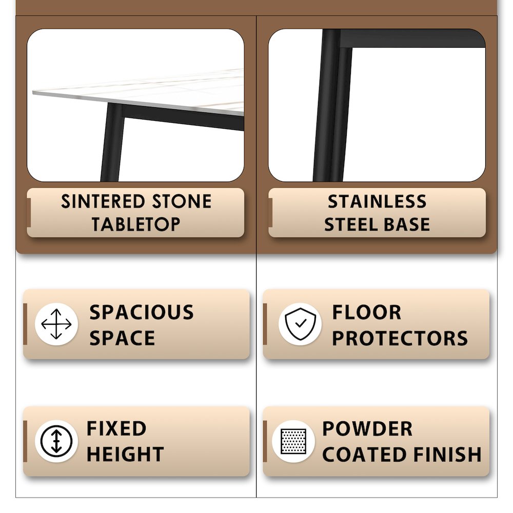 Zayle Series Modern Dining Table. Picture 23
