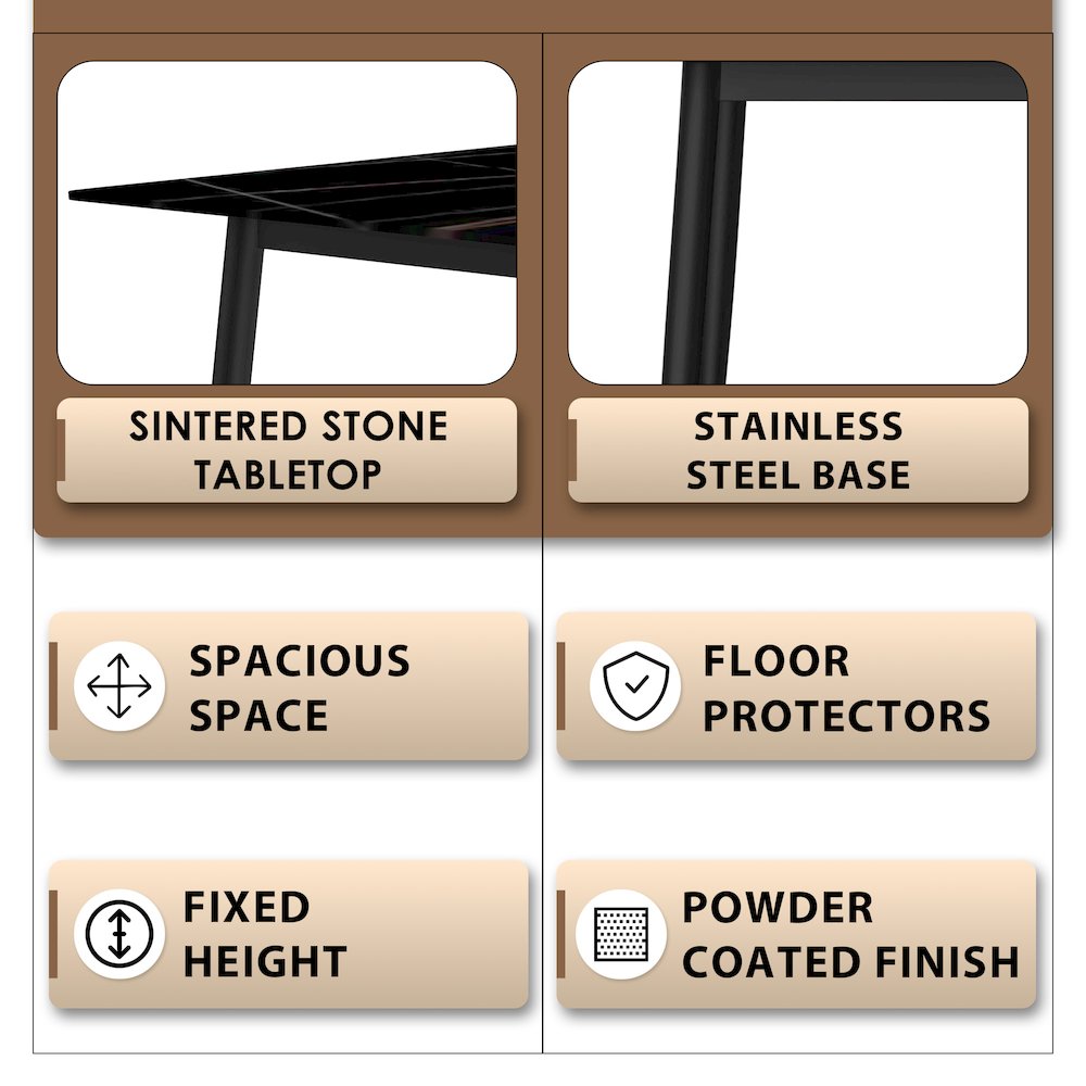 Zayle Series Modern Dining Table. Picture 34