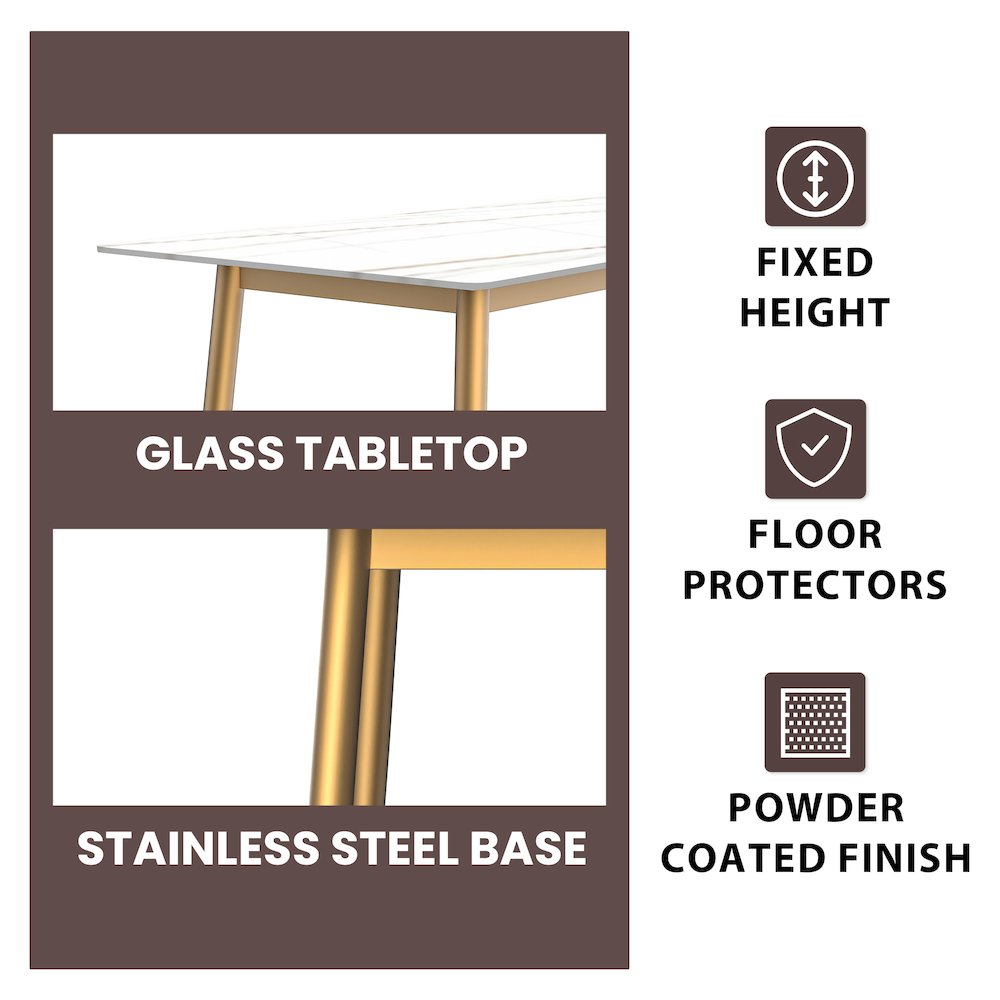 Zayle Series Modern Dining Table. Picture 22