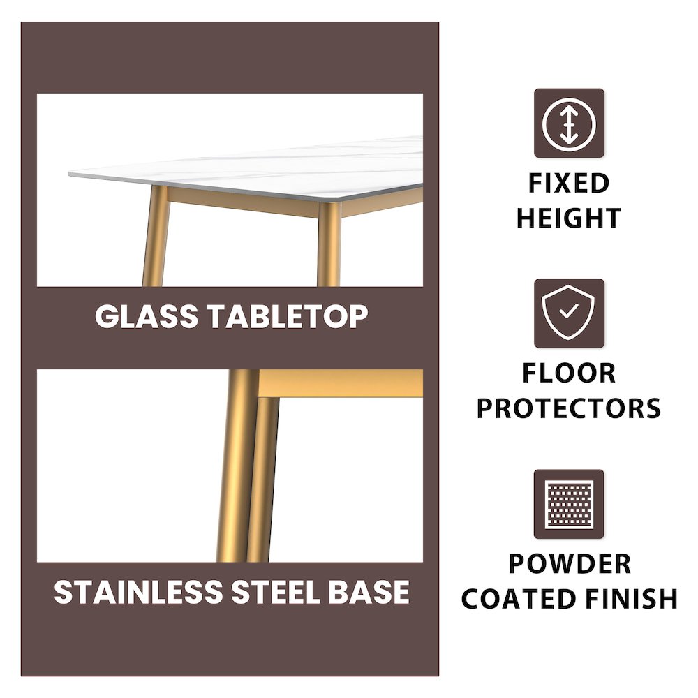 Zayle Series Modern Dining Table. Picture 38