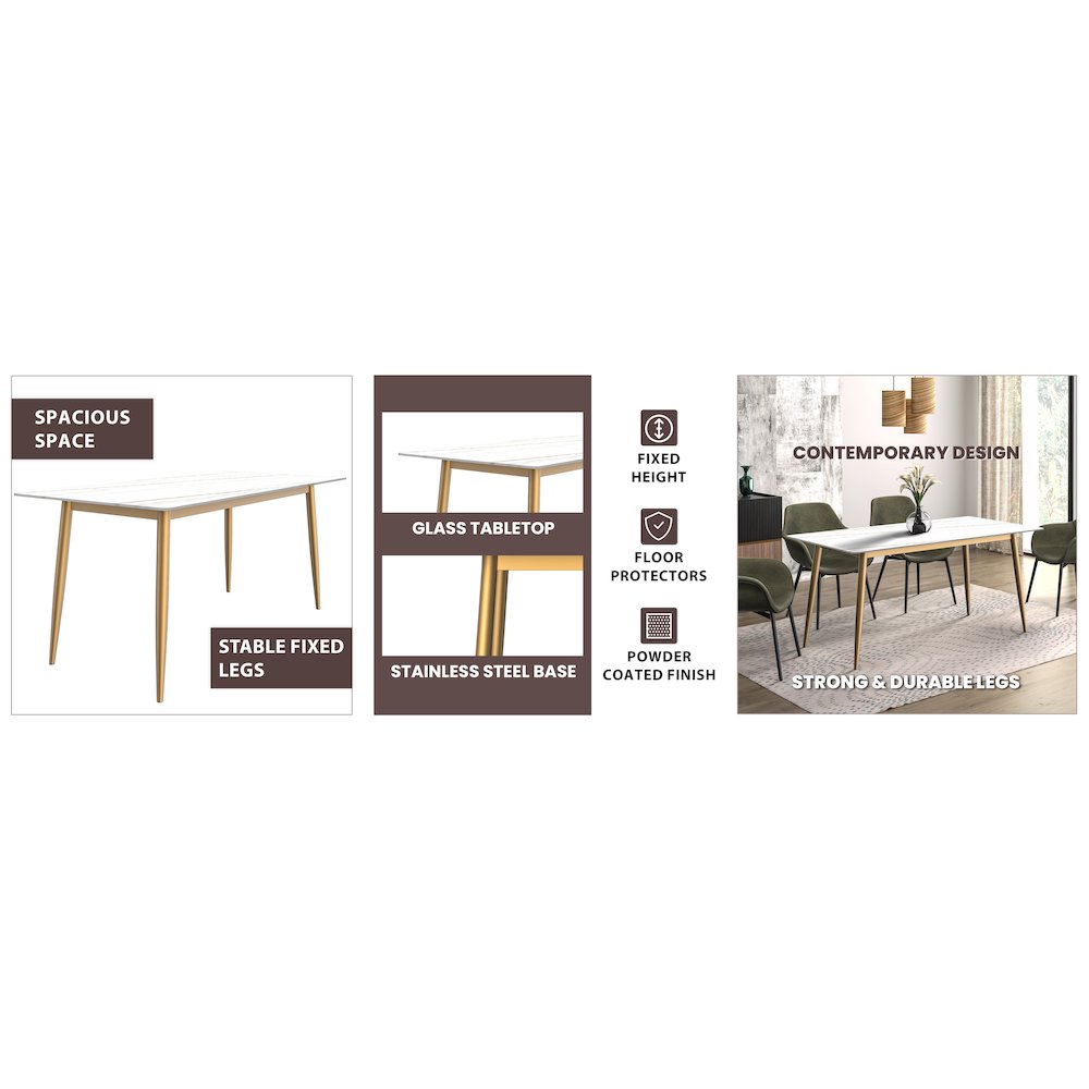 Zayle Series Modern Dining Table. Picture 45
