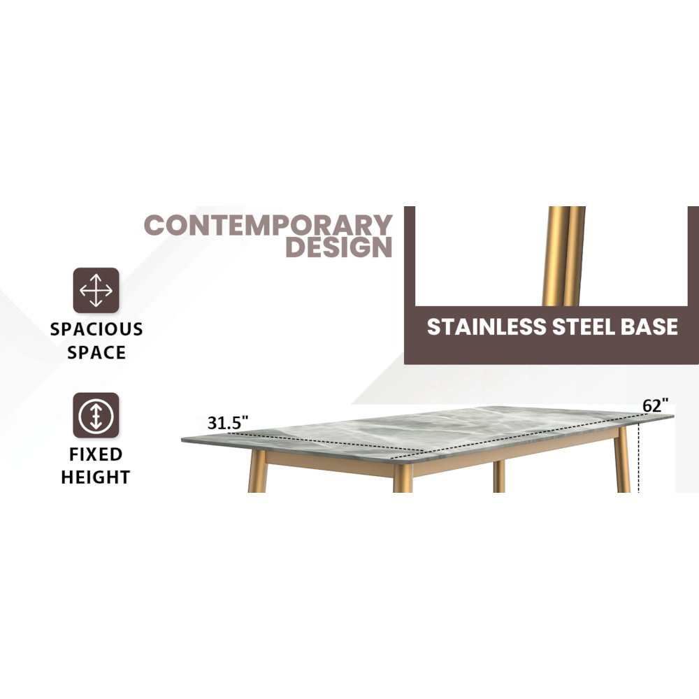 Zayle Series Modern Dining Table. Picture 9