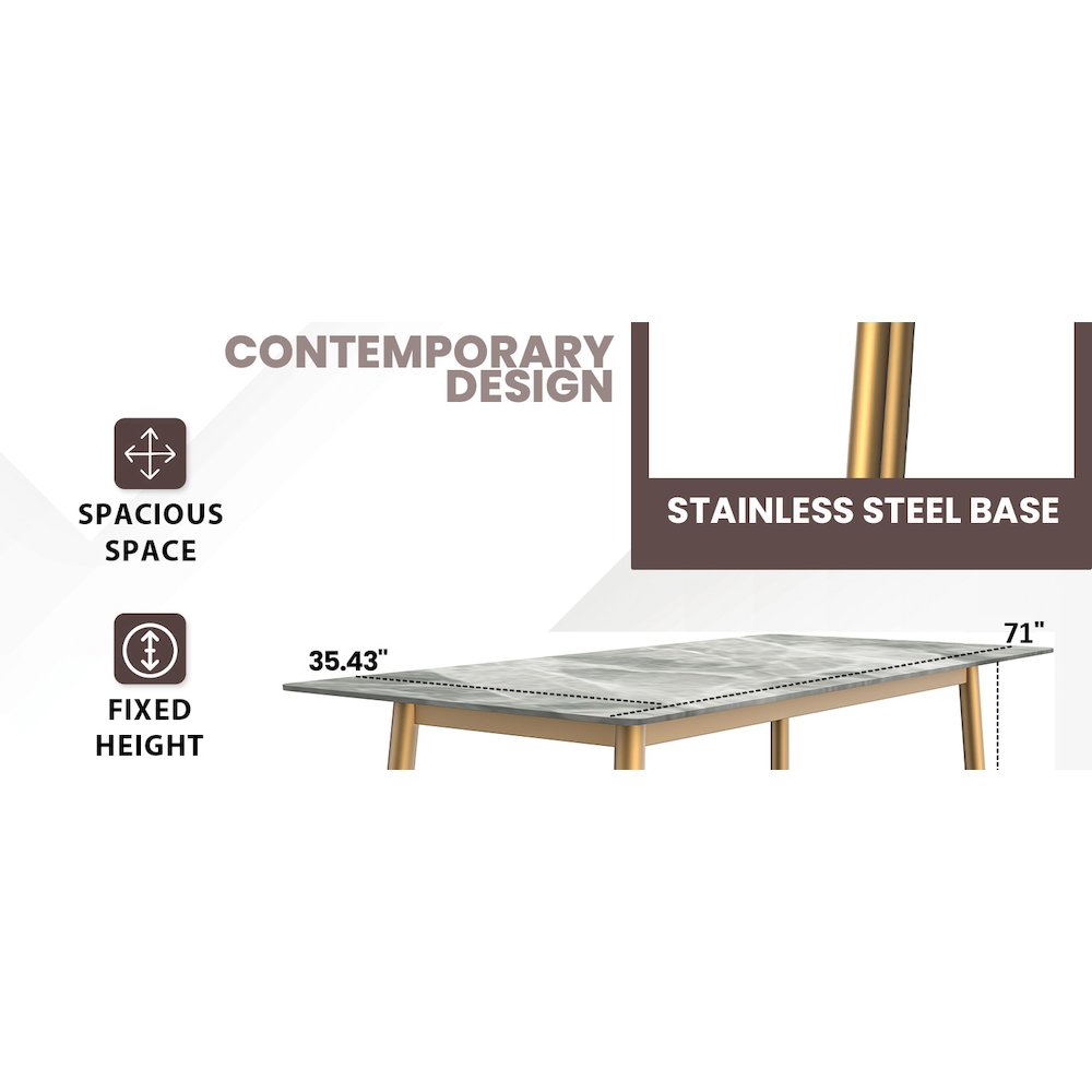 Zayle Series Modern Dining Table. Picture 10