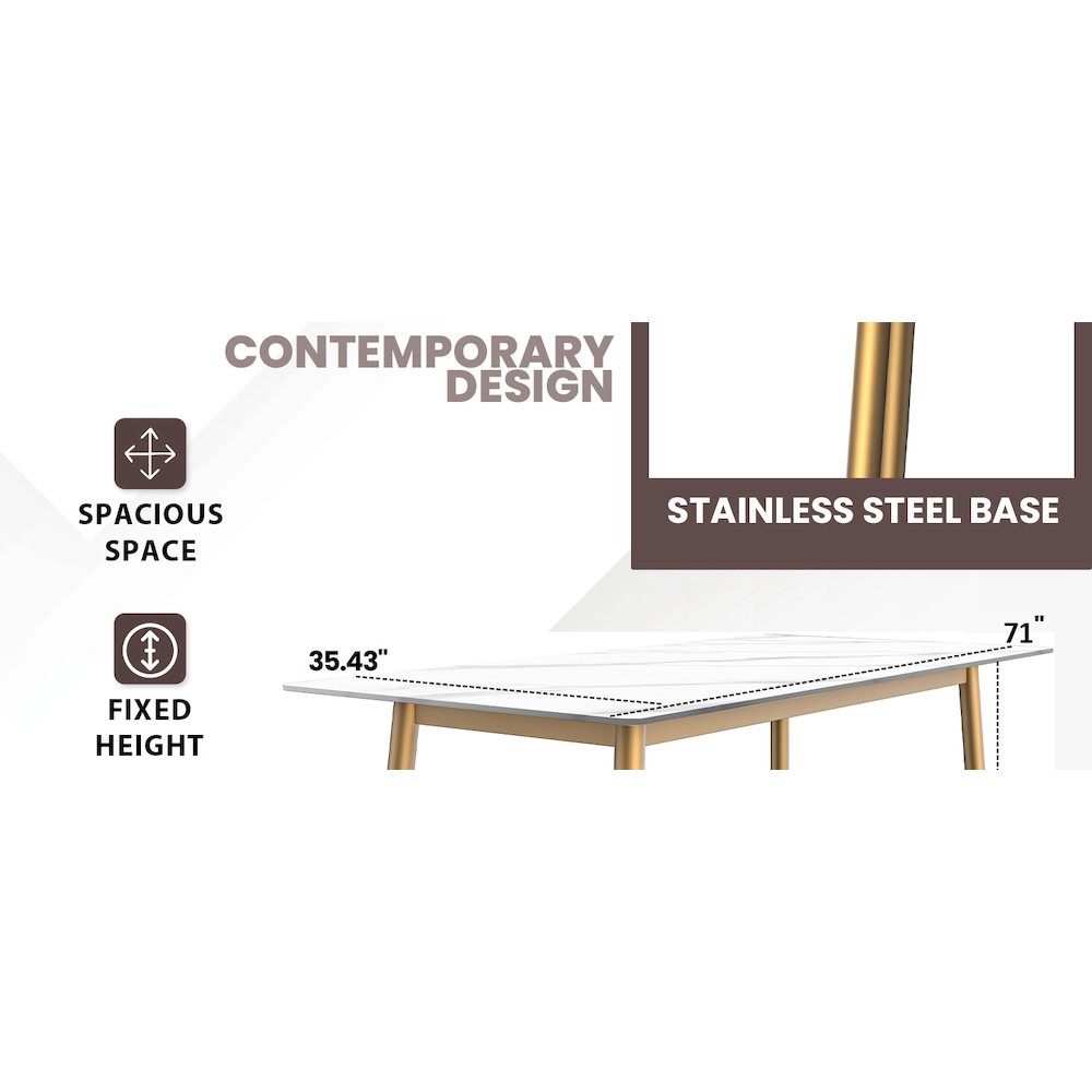 Zayle Series Modern Dining Table. Picture 15