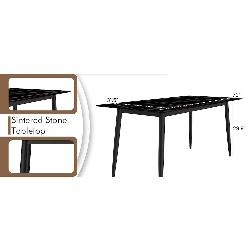 Zayle Series Modern Dining Table. Picture 3