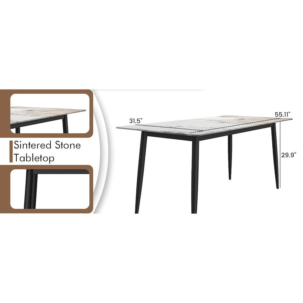 Zayle Series Modern Dining Table. Picture 6
