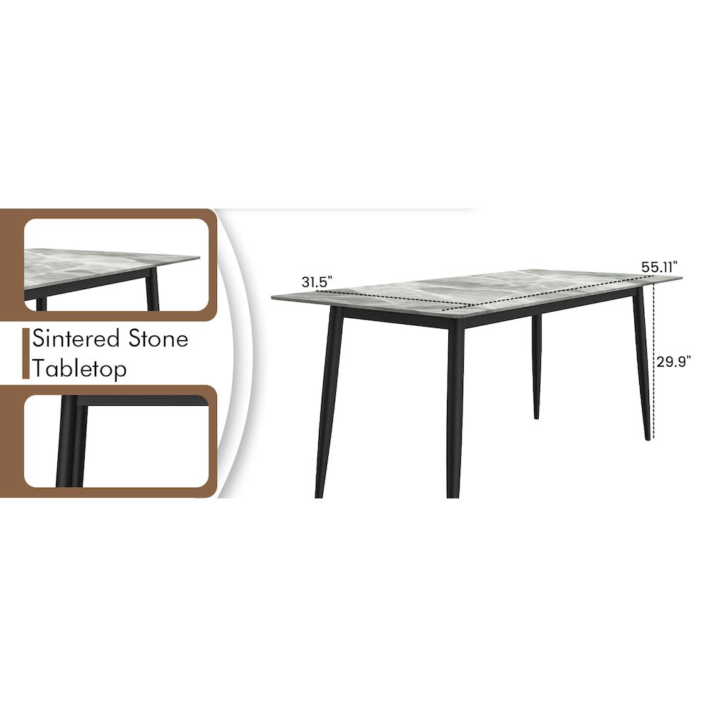 Zayle Series Modern Dining Table. Picture 4