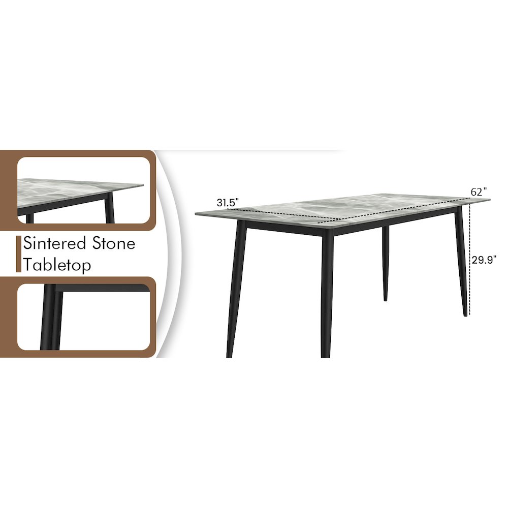 Zayle Series Modern Dining Table. Picture 7